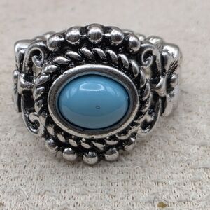 Silver and Turquoise Women's Ring (1312)